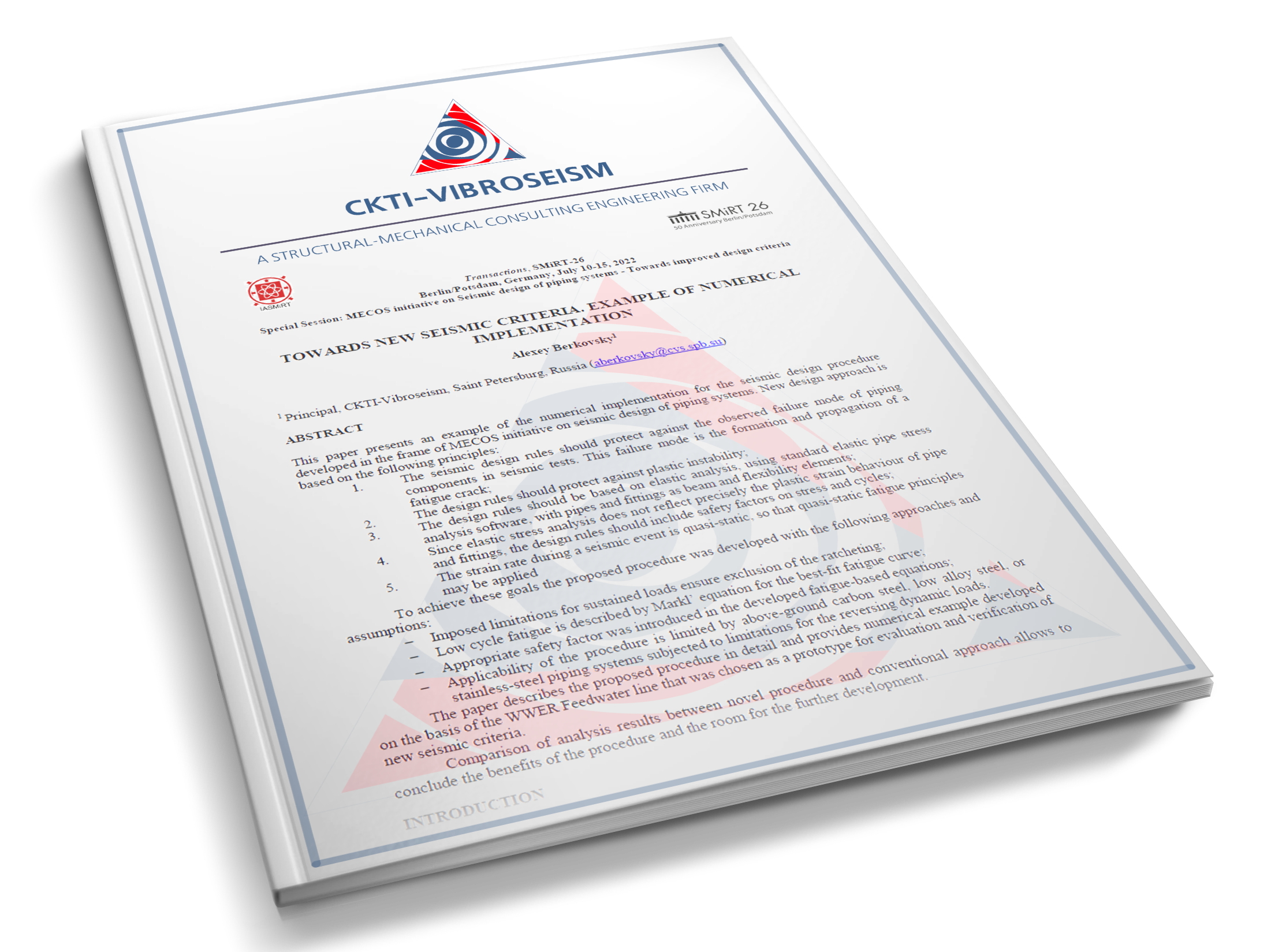 Cover of TOWARDS NEW SEISMIC CRITERIA. EXAMPLE OF NUMERICAL IMPLEMENTATION